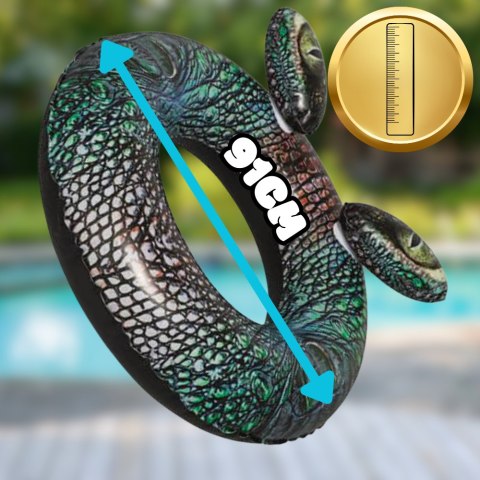 BESTWAY KOŁO DMUCHANE DO PŁYWANIA KÓŁKO PLAŻOWE KROKODYL DUŻE 91 CM