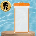 ETUI WODOODPORNE WODOSZCZELNE CASE NA TELEFON FLUORESCENCYJNE POMARAŃCZ