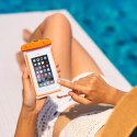 ETUI WODOODPORNE WODOSZCZELNE CASE NA TELEFON FLUORESCENCYJNE POMARAŃCZ