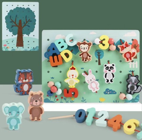 KLOCKI CYFERKI DRZEWO JHTOY-988