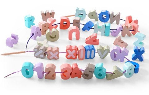 KORALIKI DO NAWLEKANIA ALFABET CYFRY