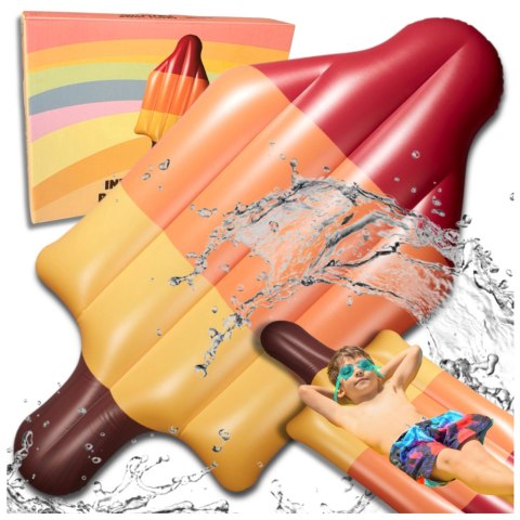 MATERAC DMUCHANY DO PŁYWANIA PLAŻA NA BASEN LÓD NA PATYKU DUŻY XXL