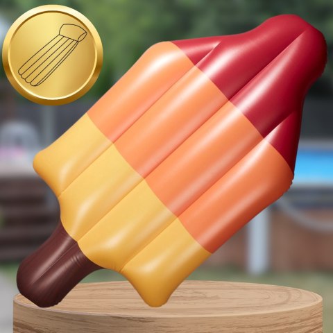 MATERAC DMUCHANY DO PŁYWANIA PLAŻA NA BASEN LÓD NA PATYKU DUŻY XXL