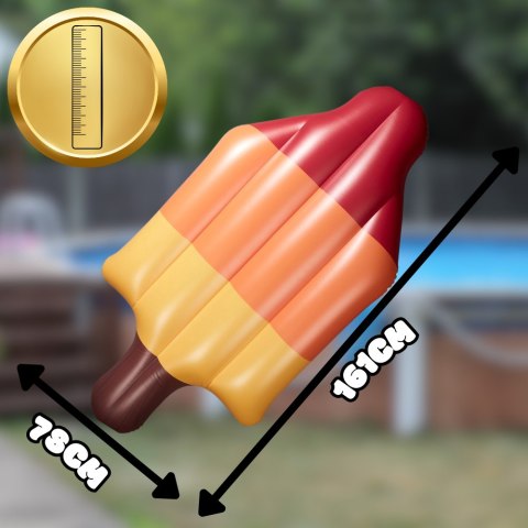 MATERAC DMUCHANY DO PŁYWANIA PLAŻA NA BASEN LÓD NA PATYKU DUŻY XXL