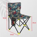 TABORET KRZESEŁKO SKŁADANY WĘDKARSKI TURYSTYCZNY CAMPINGOWY MOCNY Z OPARCIEM I KIESZONKĄ I POKROWCEM