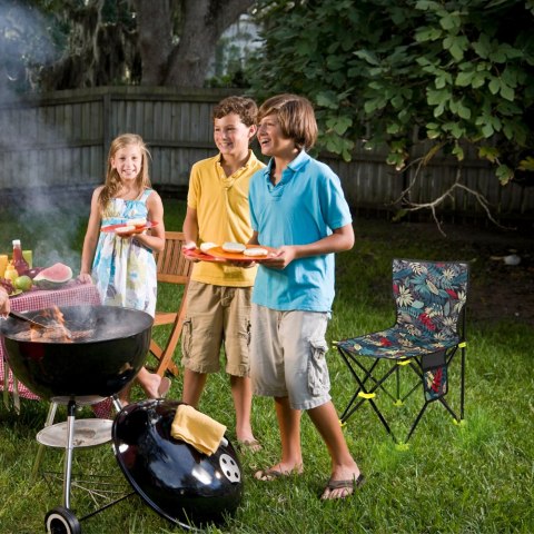 TABORET KRZESEŁKO SKŁADANY WĘDKARSKI TURYSTYCZNY CAMPINGOWY MOCNY Z OPARCIEM I KIESZONKĄ I POKROWCEM