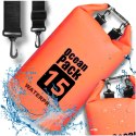 WOREK WODOODPORNY WODOSZCZELNY KAJAK TORBA PLECAK TURYSTYCZNY 15L POMARAŃCZOWY
