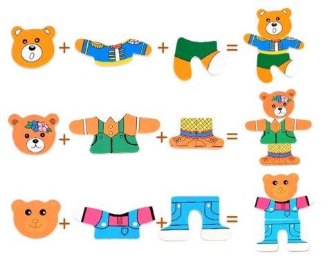 DREWNIANA UKŁADANKA PUZZLE UBIERANKA EMOCJE MINY RODZINA MISIÓW 47 EL.