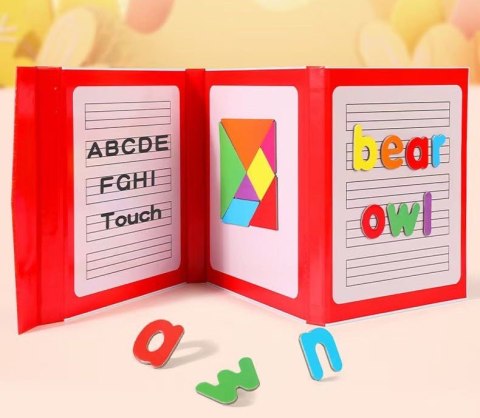 KSIĄŻECZKA DO PISANIA MAGNESY LITERKI KSZTAŁTY JHTOY-339