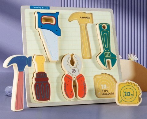 PUZZLE DREWNIANE EDUKACYJNE NARZĘDZIA ZKB-2053