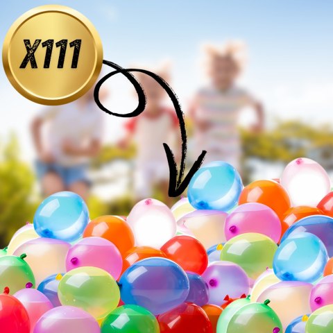 BALONY WODNE bomby na wodę Do Rzucania Baloniki XXL 111 szt dla dzieci