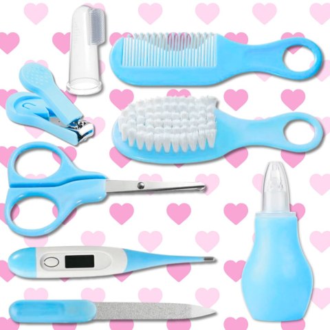 DUŻY ZESTAW KOSMETYCZNY PIELĘGNACYJNY DLA DZIECI NIEMOWLĄT + ETUI NICEkids NIEBIESKI