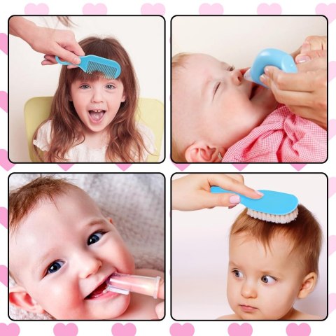 DUŻY ZESTAW KOSMETYCZNY PIELĘGNACYJNY DLA DZIECI NIEMOWLĄT + ETUI NICEkids NIEBIESKI