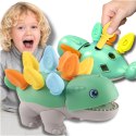 PUZZLE UKŁADANKA DOPASUJ KSZTAŁTY MONTESSORI KSZTAŁTY DINOZAUR SORTER ZIELONY