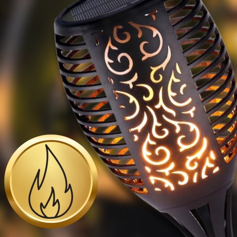 LAMPY POCHODNIE SOLARNE OGRODOWE PŁOMIEŃ LED LAMPKI LAMPKA SOLARNA 8x