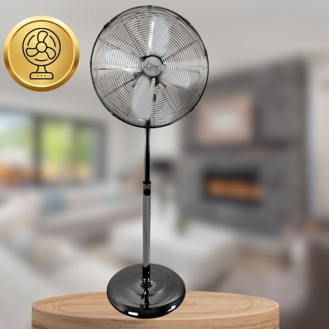 WENTYLATOR STOJĄCY PODŁOGOWY METALOWY Wiatrak Cichy Mocny BEZPIECZNY Ø50 CM