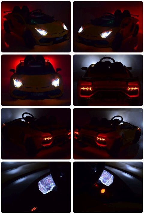 ORYGINALNE LAMBORGHINI SVJ PEŁNA OPCJA, MIĘKKIE KOŁA, MIĘKKIE SIEDZENIE/HL328