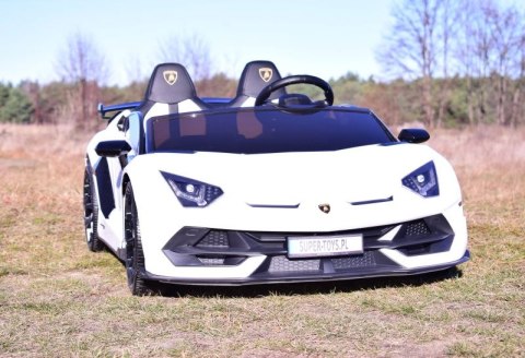 LICENCJONOWANY LAMBORGHINI AVENTADOR SVJ DLA 2 DZIECI, FUNKCJA DRIFTU MIĘKKIE SIEDZENIE, MIĘKKIE KOŁA/SX2028
