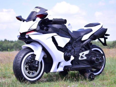 NAJNOWSZY WIELKI MOTOR ŚCIGACZ- ŚWIECĄCE KOŁA ,PANEL, DŹWIĘKI, GAZ W RĄCZCE, MIĘKKIE SIEDZENIE /QD1900