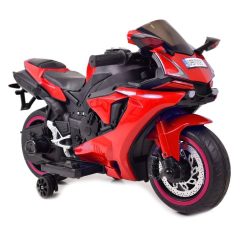 NAJNOWSZY WIELKI MOTOR ŚCIGACZ- ŚWIECĄCE KOŁA ,PANEL, DŹWIĘKI, GAZ W RĄCZCE, MIĘKKIE SIEDZENIE /QD1900