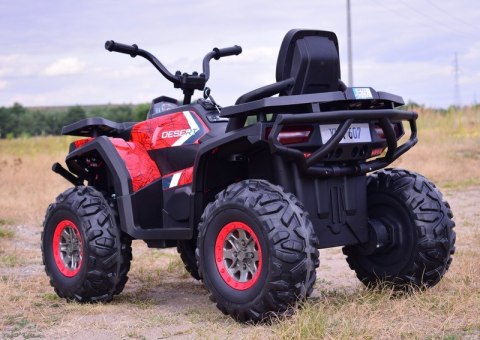 MEGA WIELKI QUAD, AMORTYZATORY, MIĘKKIE KOŁA, PILOT, WOLNY START, 4X4 /XMX607