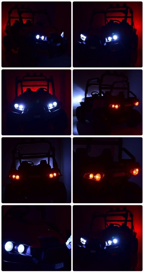 MEGA BUGGY UTV DLA 2 DZIECI, 4 SILNIKI, MIĘKKIE SIEDZENIE, MIĘKKIE KOŁA/7988-HIGH