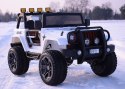 MEGA JEEP 4X4 Z REDUKTOREM NAPĘDU EXCLUSIVE, WOLNY START,MIĘKKIE KOŁA, 2x12V 10 Ah/WXE1688