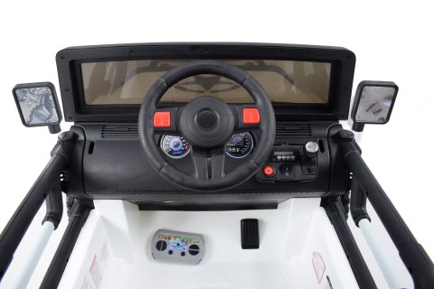MEGA JEEP 4X4 Z REDUKTOREM NAPĘDU EXCLUSIVE, WOLNY START,MIĘKKIE KOŁA, 2x12V 10 Ah/WXE1688