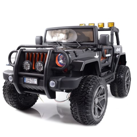 MEGA JEEP 4X4 Z REDUKTOREM NAPĘDU EXCLUSIVE, WOLNY START,MIĘKKIE KOŁA, 2x12V 10 Ah/WXE1688