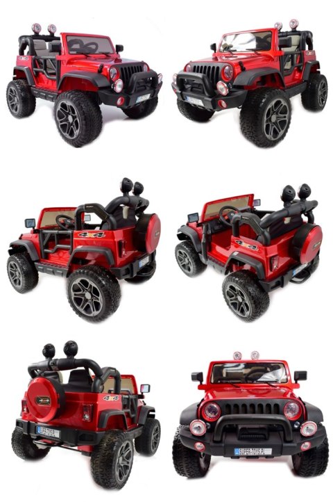 MEGA JEEP PERFECT 002 EXCLUSIVE 4x4 , WOLNY START/ MIĘKKIE KOŁA, LAKIEROWANY HP-002