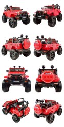 MEGA JEEP 4X4, MIĘKKIE KOŁA, MIĘKKIE SIEDZENIE, FUNKCJA BUJANIA SUPER HIT/LT828
