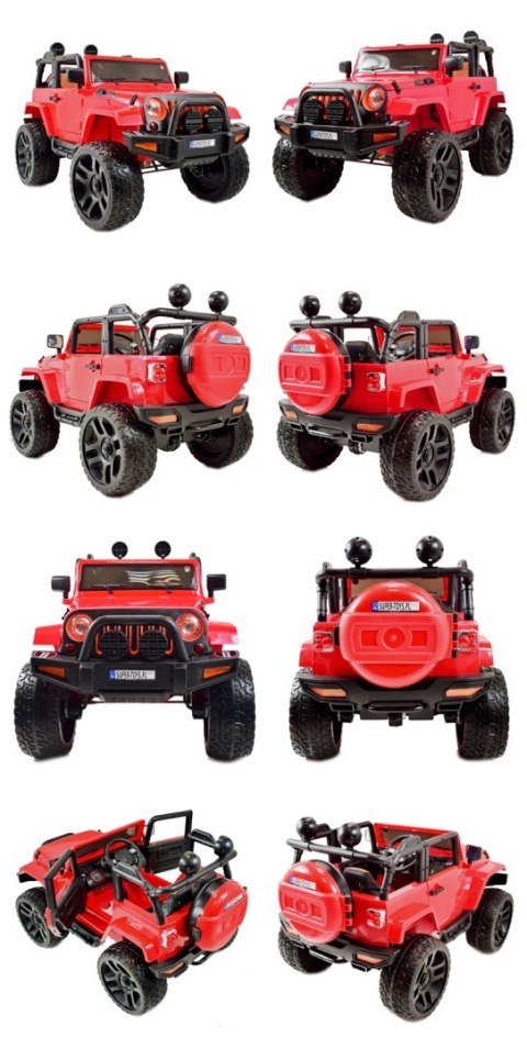 MEGA JEEP 4X4, MIĘKKIE KOŁA, MIĘKKIE SIEDZENIE, FUNKCJA BUJANIA SUPER HIT/LT828