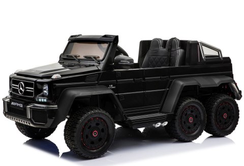 MEGA POJAZD- ORYGINALNY MERCEDES G63, NAPĘD 6X6, MIĘKKIE KOŁA, MIĘKKIE SIEDZENIE, SIEDZENIE DLA RODZICA, 12V 14AH/SX-1888