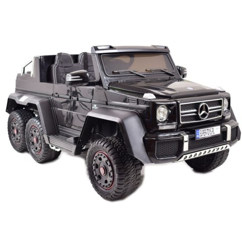 MEGA POJAZD- ORYGINALNY MERCEDES G63, NAPĘD 6X6, MIĘKKIE KOŁA, MIĘKKIE SIEDZENIE, SIEDZENIE DLA RODZICA, 12V 14AH/SX-1888