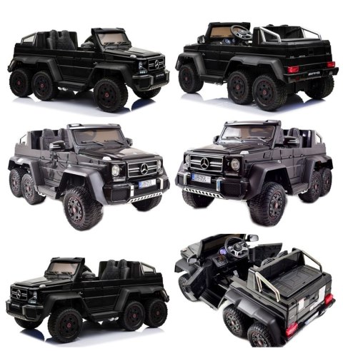 MEGA POJAZD- ORYGINALNY MERCEDES G63, NAPĘD 6X6, MIĘKKIE KOŁA, MIĘKKIE SIEDZENIE, SIEDZENIE DLA RODZICA, 12V 14AH/SX-1888