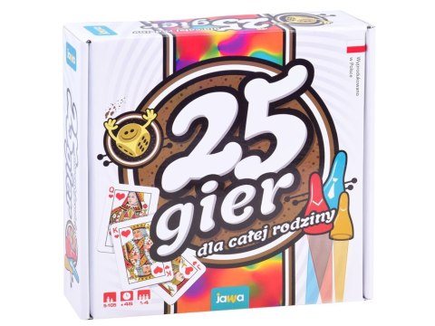 Jawa Zestaw 25 GIER planszowych i karcianych dla całej rodziny GR0380 Jawa Zestaw 25 GIER planszowych i karcianych dla całej rodziny GR0380