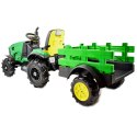 MEGA TRAKTOR Z PRZYCZEPĄ, KOŁA POMPOWANE, MIĘKKIE SIEDZENIE, PILOT, NOWOCZESNY PANEL, FUNKCJA BUJANIA/TT990D