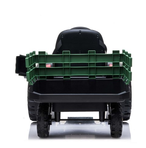 WIELKI TRAKTOR NA AKUMULATOR Z PRZYCZEPĄ, MIĘKKIE KOŁA, MIĘKKIE SIEDZENIE/BDM0925