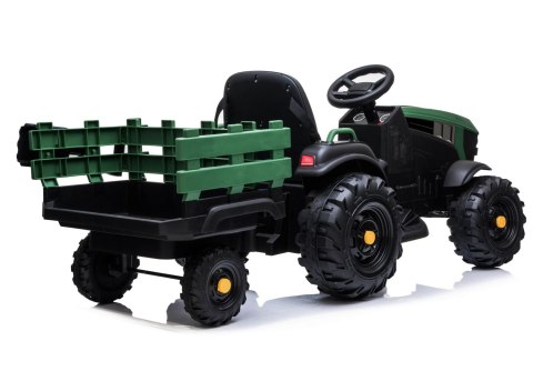 WIELKI TRAKTOR NA AKUMULATOR Z PRZYCZEPĄ, MIĘKKIE KOŁA, MIĘKKIE SIEDZENIE/BDM0925