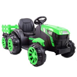 WIELKI TRAKTOR NA AKUMULATOR Z PRZYCZEPĄ 