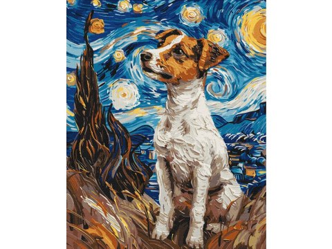 Zestaw do malowania po numerach Magiczny Jack Russel KHO6596 40x50 AP0037 Zestaw do malowania po numerach Magiczny Jack Russel KHO6596 40x50 AP0037