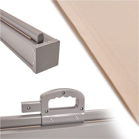 Markiza boczna tarasowa LUARO parawan zwijana 180 x 400 cm beżowa