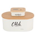 CHLEBAK STALOWY + MASELNICZKA Z NOŻYKIEM E-6022