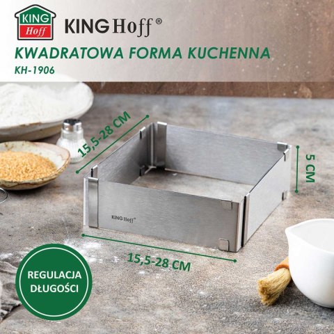 FORMA REGULOWANA RANT DO CIAST TORTÓW KINGHOFF KH-1906 KWADRATOWA