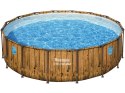 Bestway Basen stelażowy drewno 488x122 11w1 56725