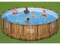 Bestway Basen stelażowy drewno 488x122 11w1 56725