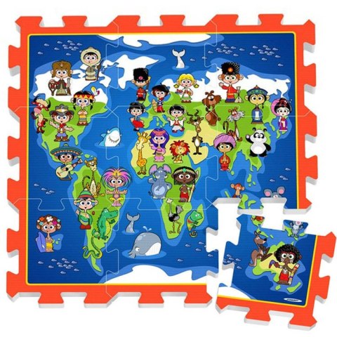 Piankowe puzzle MATA Dzieci Świata Mapa ZA3149