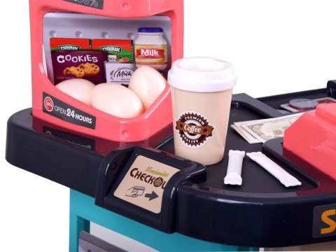 Sklep Supermarket + wózek na zakupy duży zestaw KASA ZA3174 Sklep Supermarket + wózek na zakupy duży zestaw KASA ZA3174