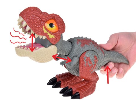 Ruchomy DINOZAUR Tyranozaur Rex Dźwięk + światło CZERWONY ZA5589 Ruchomy DINOZAUR Tyranozaur Rex Dźwięk + światło CZERWONY ZA5589