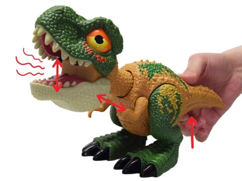 Ruchomy DINOZAUR Tyranozaur Rex Dźwięk + światło ZIELONY ZA5589 Ruchomy DINOZAUR Tyranozaur Rex Dźwięk + światło ZIELONY ZA5589
